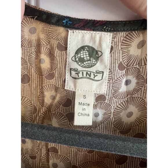 Anthropologie TINY‎ Tunic Dress Patchwork Boho Scarf Print Floral Shift Sz Small - Picture 3 of 4